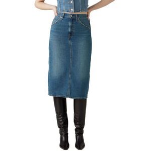 Levi's Womens High Rise Back Slit Skirt 33 Review Time - NWT